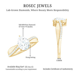 Pear Cut Diamond Classic Engagement Ring