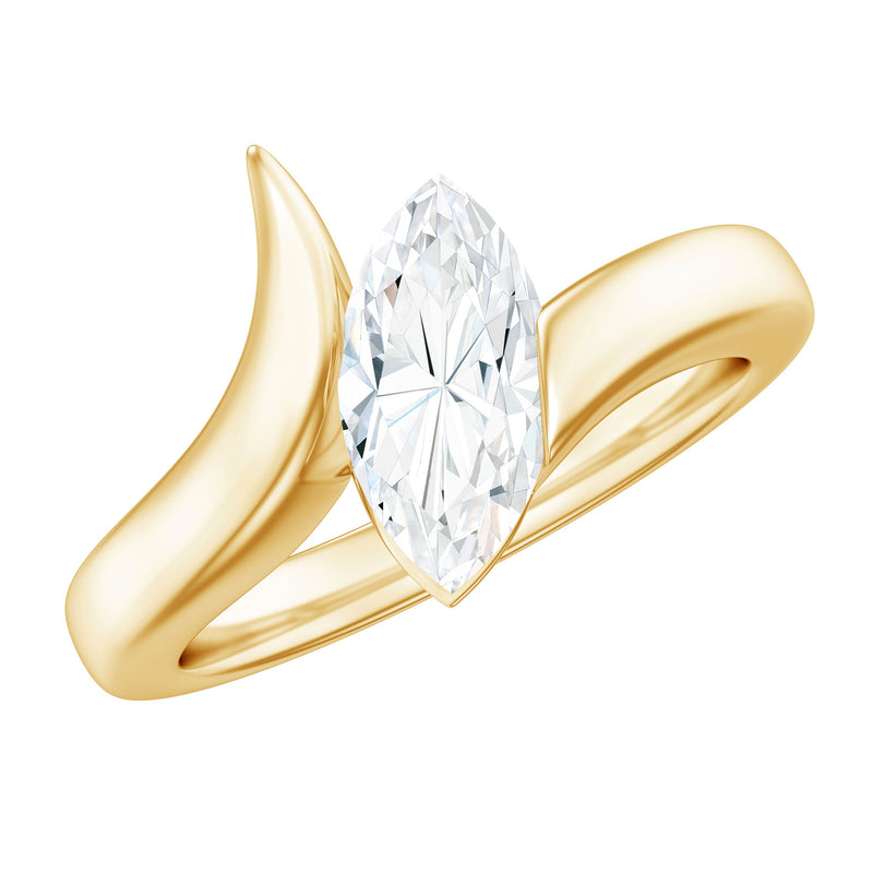 Lab Diamond 5X10 MM Marquise Engagement Ring in Tension Mount Setting