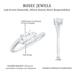 Certified Lab Grown Diamond Promise Engagement Ring