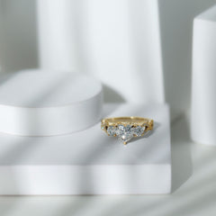 Certified 7 MM Lab Grown Diamond Heart Shaped Engagement Ring
