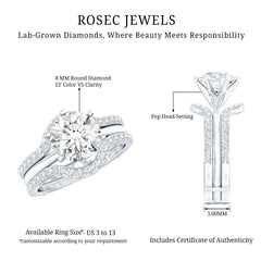 Lab Created Diamond Engagement Ring with Ring Guard