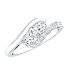 Certified Diamond 3 Stone Promise Ring
