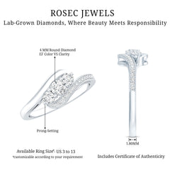Certified Diamond 3 Stone Promise Ring