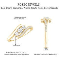 Certified Diamond 3 Stone Promise Ring