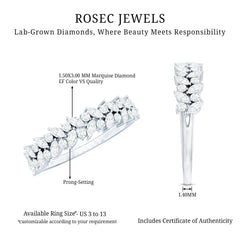 Certified Lab Grown Diamond Marquise Wedding Band