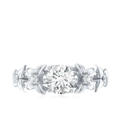Certified 1 Ct Lab Grown Diamond Nature Engagement Ring