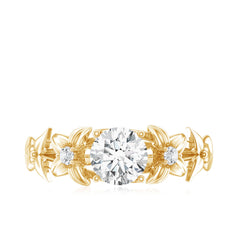 Certified 1 Ct Lab Grown Diamond Nature Engagement Ring