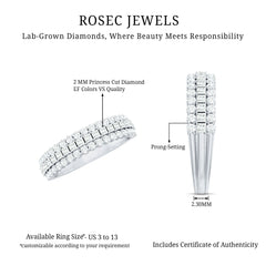 Half Eternity Lab Grown Diamond Wedding Band