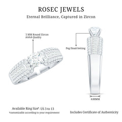 1.75 CT Cubic Zircon Statement Engagement Ring