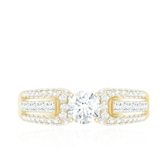 1.75 CT Cubic Zircon Statement Engagement Ring