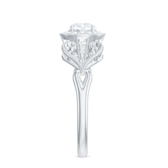 3/4 CT Statement Zircon Engagement Ring with Beaded Details