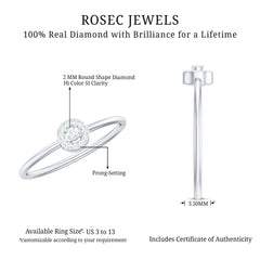 Natural Diamond Dainty Promise Ring