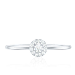 Natural Diamond Dainty Promise Ring