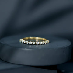 Natural Diamond Half Eternity Stackable Ring