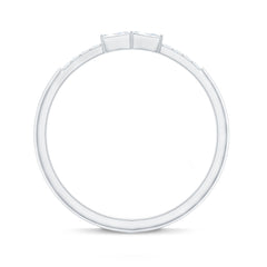 Baguette Diamond Stackable Ring in East West Style