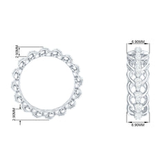 Certified Moissanite Eternity Wedding Band for Women