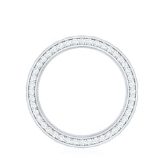 Certified Moissanite Eternity Ring in Channel Setting