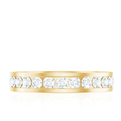 Certified Moissanite Eternity Ring in Channel Setting