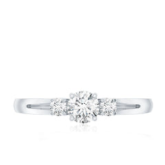 Certified Moissanite 3 Stone Proposal Ring For Her