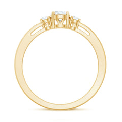 Certified Moissanite 3 Stone Proposal Ring For Her