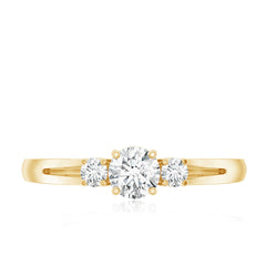 Certified Moissanite 3 Stone Proposal Ring For Her