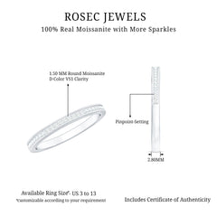 Minimal Moissanite Eternity Band Ring