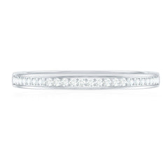Minimal Moissanite Eternity Band Ring