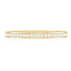 Minimal Moissanite Eternity Band Ring