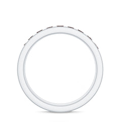 Certified Real Garnet Eternity Ring for Anniversary