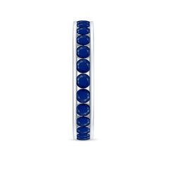 1.25 CT Blue Sapphire Eternity Ring in Trellis setting