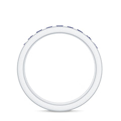 1.25 CT Blue Sapphire Eternity Ring in Trellis setting