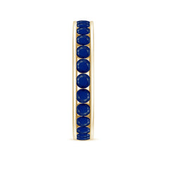 1.25 CT Blue Sapphire Eternity Ring in Trellis setting