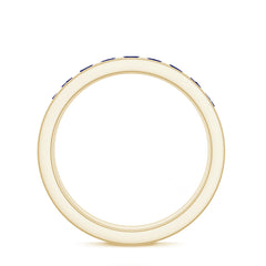 1.25 CT Blue Sapphire Eternity Ring in Trellis setting