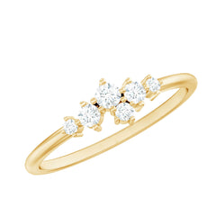Certified Diamond Cluster Promise Ring in Prong Setting