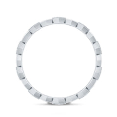 Certified Diamond Geometric Band Ring