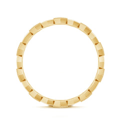 Certified Diamond Geometric Band Ring