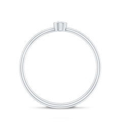 Natural Diamond Dainty Promise Ring in Bezel Setting
