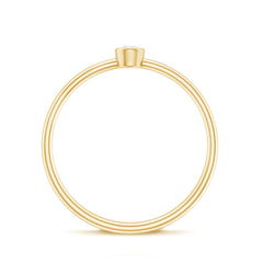 Natural Diamond Dainty Promise Ring in Bezel Setting