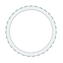 Channel Set Emerald Full Eternity Band Ring for Women