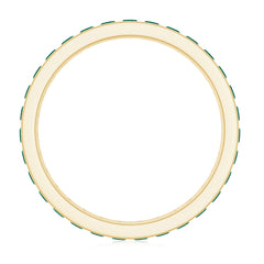 Channel Set Emerald Full Eternity Band Ring for Women