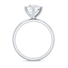 8 MM Round Brilliant Cut Lab Grown Diamond Engagement Ring