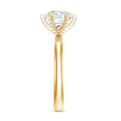 8 MM Round Brilliant Cut Lab Grown Diamond Engagement Ring