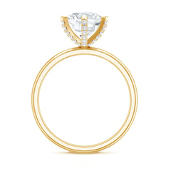 8 MM Round Brilliant Cut Lab Grown Diamond Engagement Ring