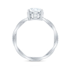 Round Cut Solitaire Moissanite Braided Engagement Ring