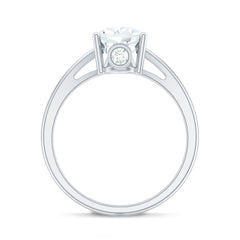 Pear Shaped Moissanite Split Shank Engagement Ring
