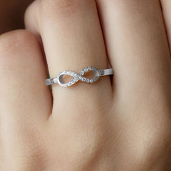 Certified Real Diamond Infinity Promise Ring