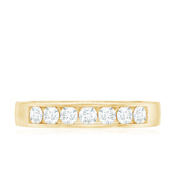 Diamond Seven Stone Band Ring in Channel Setting