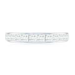 Princess Cut Diamond Half Eternity Ring in Channel Setting