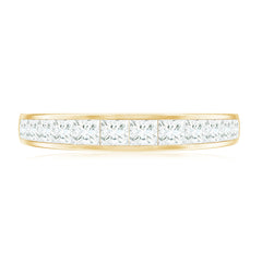 Princess Cut Diamond Half Eternity Ring in Channel Setting