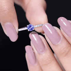 Natural Tanzanite Diamond Promise Ring for Engagement